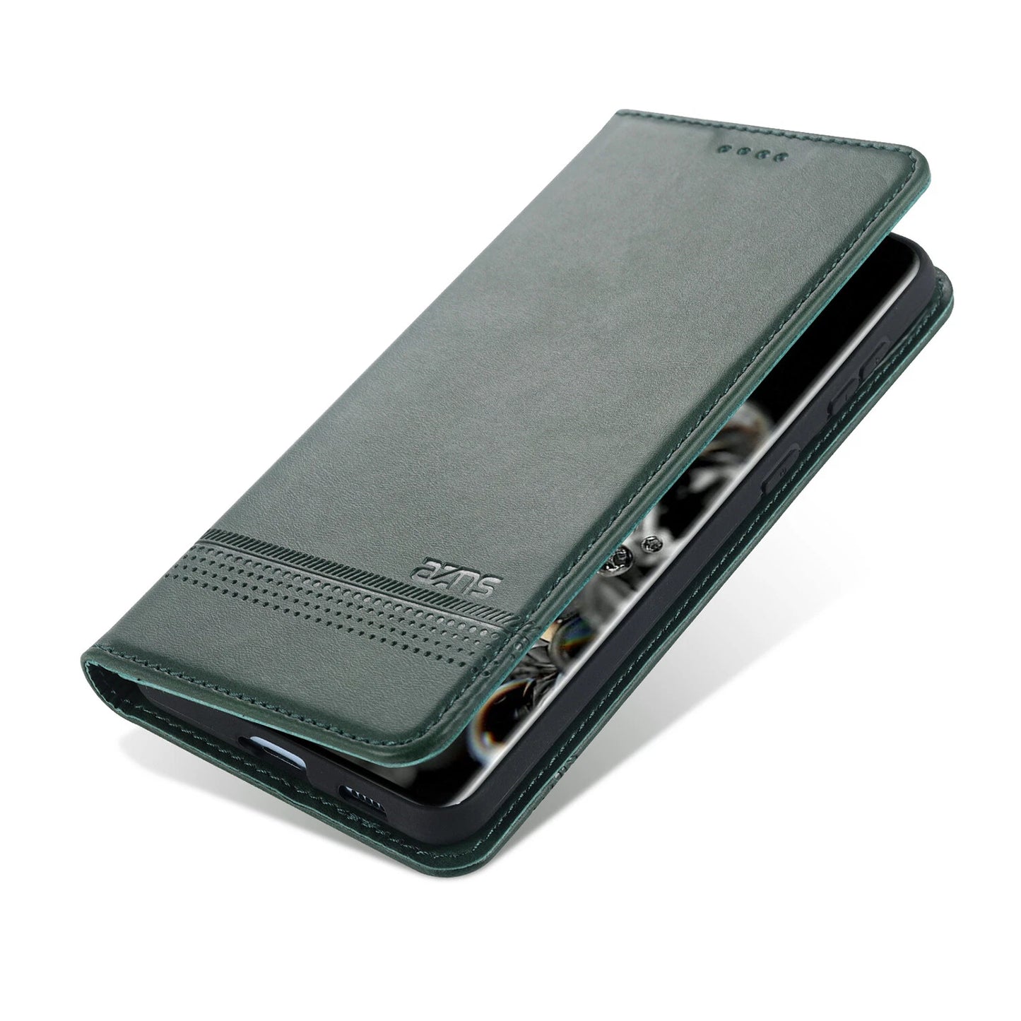 Samsung Galaxy S24 Ultra Leather Wallet Case with Card Holder - Protective Flip Cover for S25 S23 S22