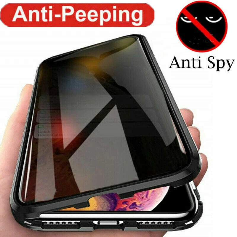 For Samsung Galaxy S25 Ultra S24+ S23 S22 S21 360�� Anti-Spy Magnetic Glass 