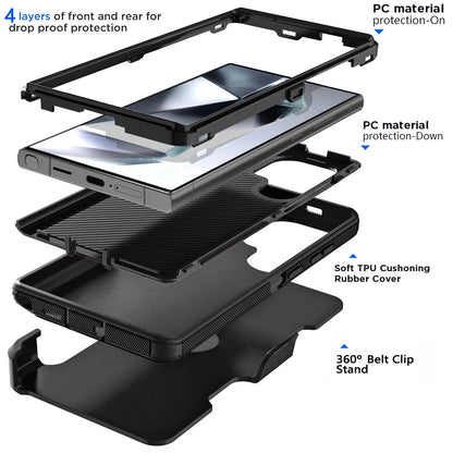 For iPhone 17 Pro Max Air 16 15 14 13 Heavy Duty Defender Case Belt Clip Holster