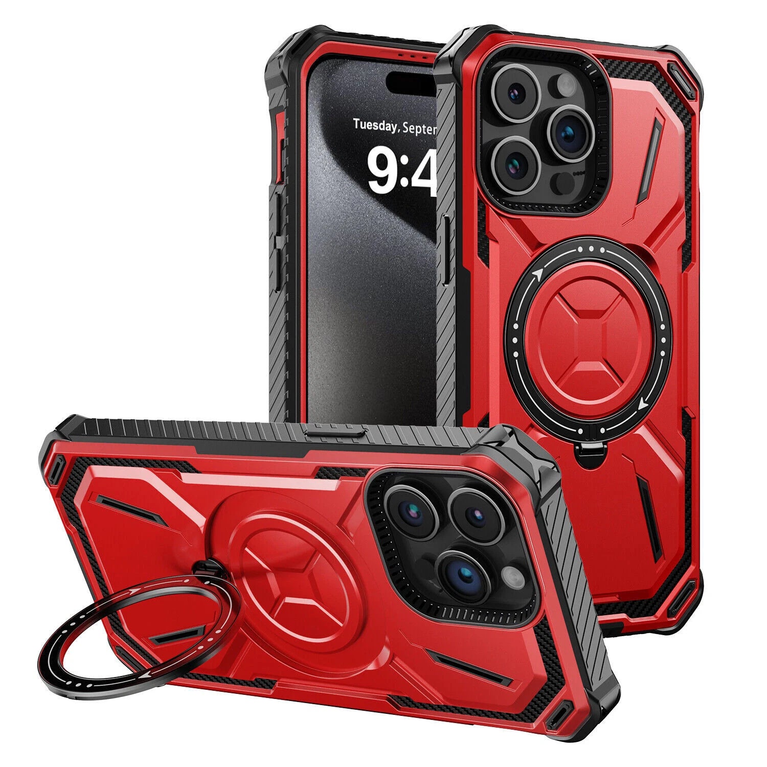 For iPhone 16 Pro Max 15 14 13 12 11 Heavy Duty Defender Case Belt Clip Holster