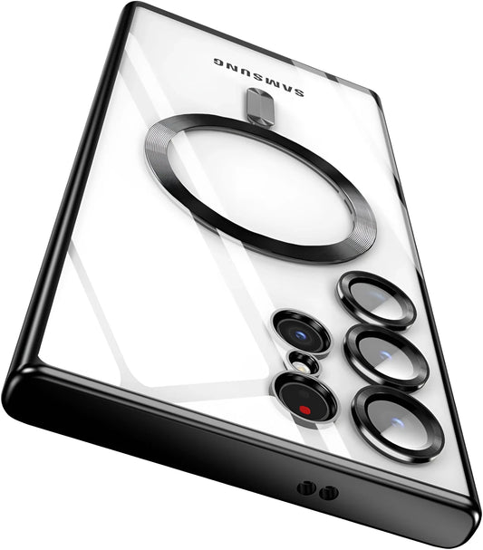 For Samsung Galaxy S25 S24 Ultra Edge Plus Clear Case Magnetic Mag Safe Cover