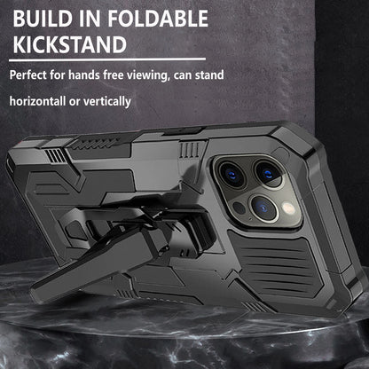 For iPhone 12 Case /12 Pro Max/Mini/ Phone Cover Shockproof Stand + Glass Screen