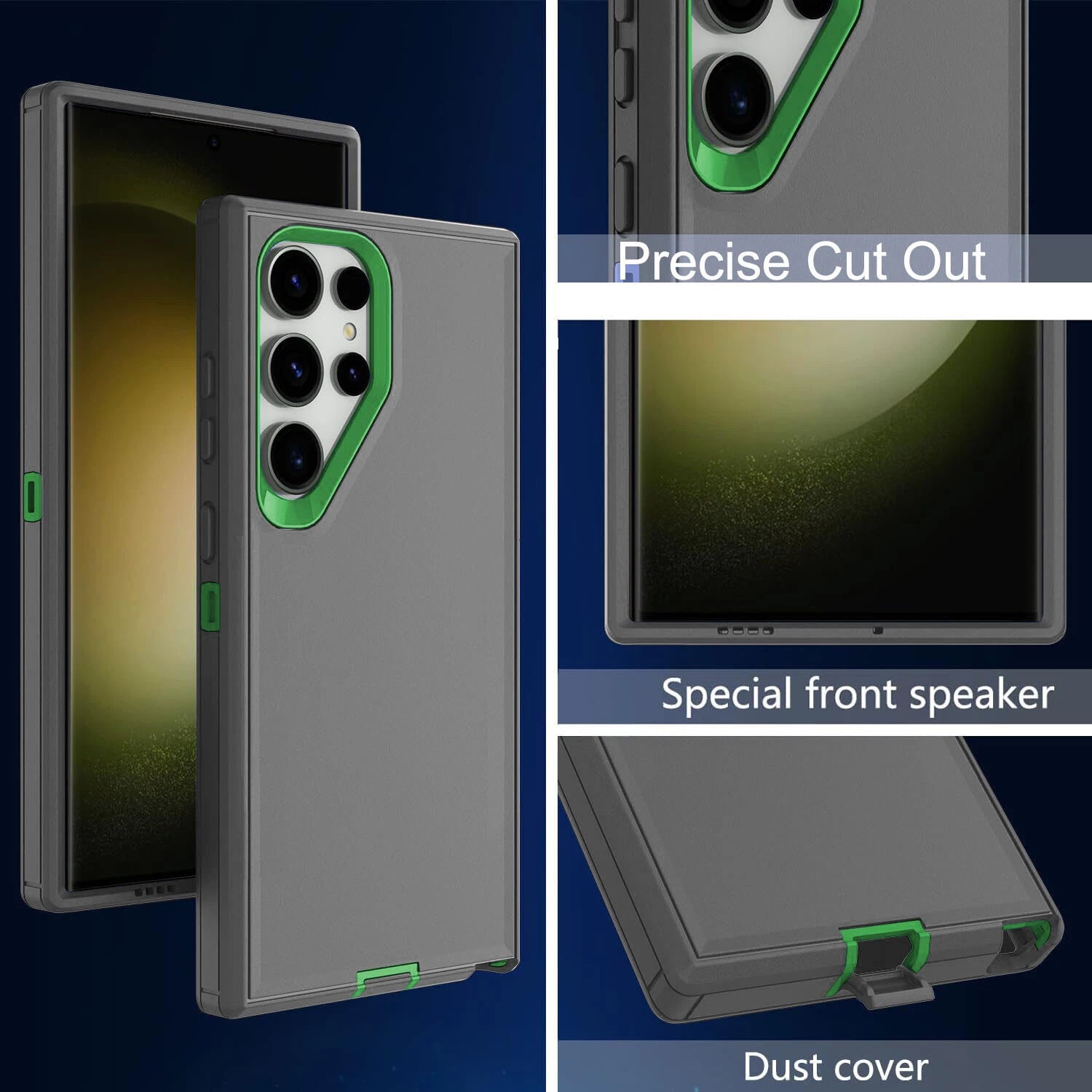 For Samsung Galaxy S25 Ultra 24 23 22 + Shockproof Case Cover+Screen Protector