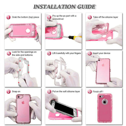 For iPhone 16e 15 14 13 12 Plus 11 Pro Max Shockproof Heavy Duty Case Belt Clip