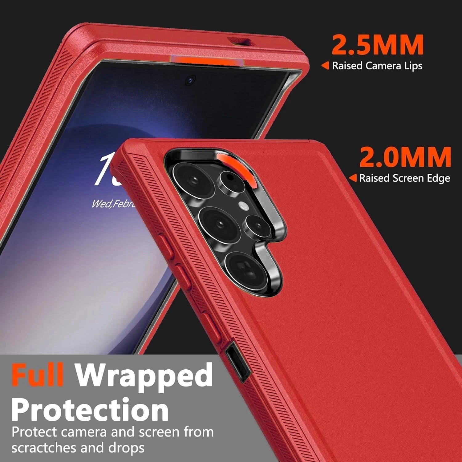 For Samsung Galaxy S24 Ultra Case S24/S24 Fe Cover Fit Otterbox Defender+ Screen