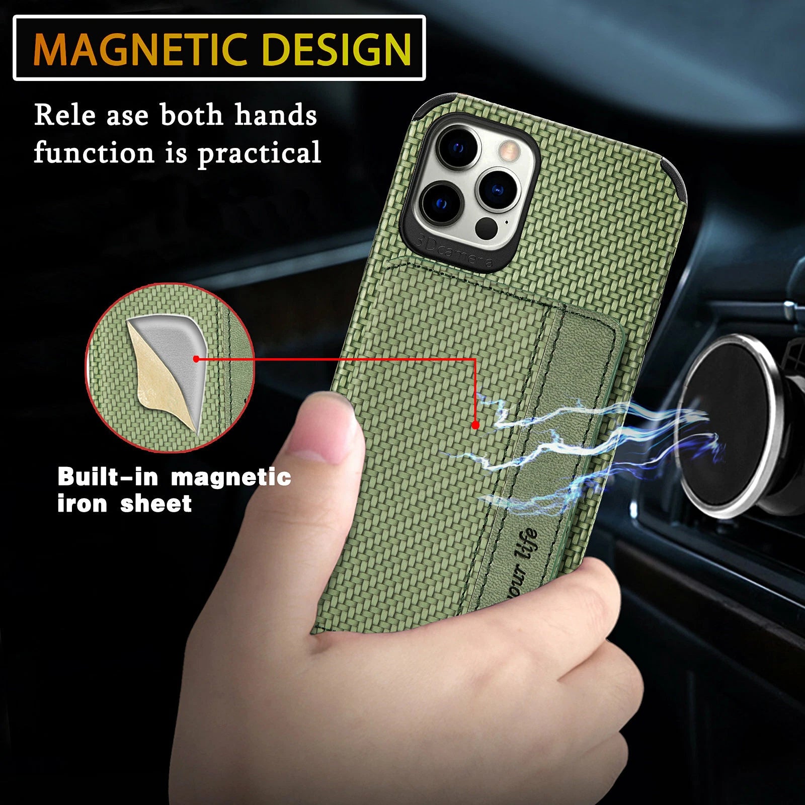 Magnetic Flip Wallet Card Holder Case For iPhone 14 15 16 17 Pro Max 13 12 11 7
