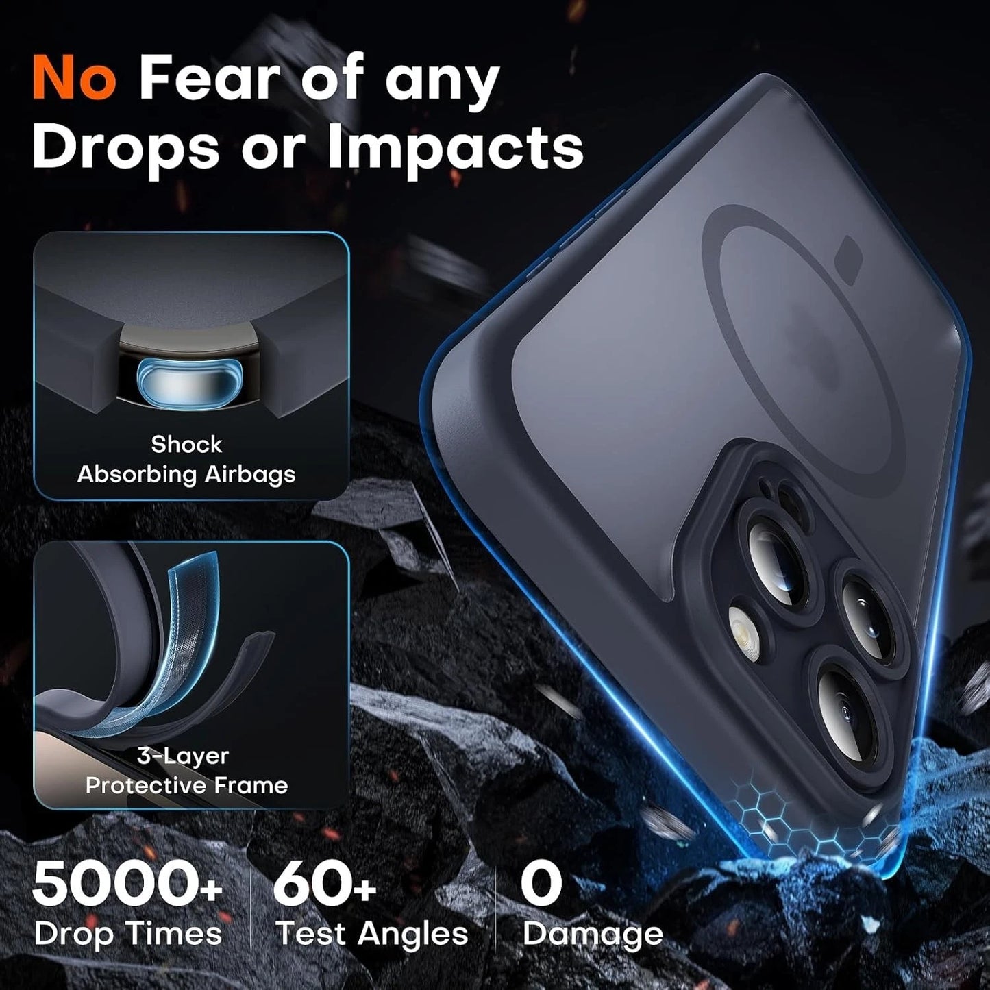 Shockproof Case For iPhone 16 15 14 Pro Max 13 12 11 Lens Cover+2 Tempered Glass