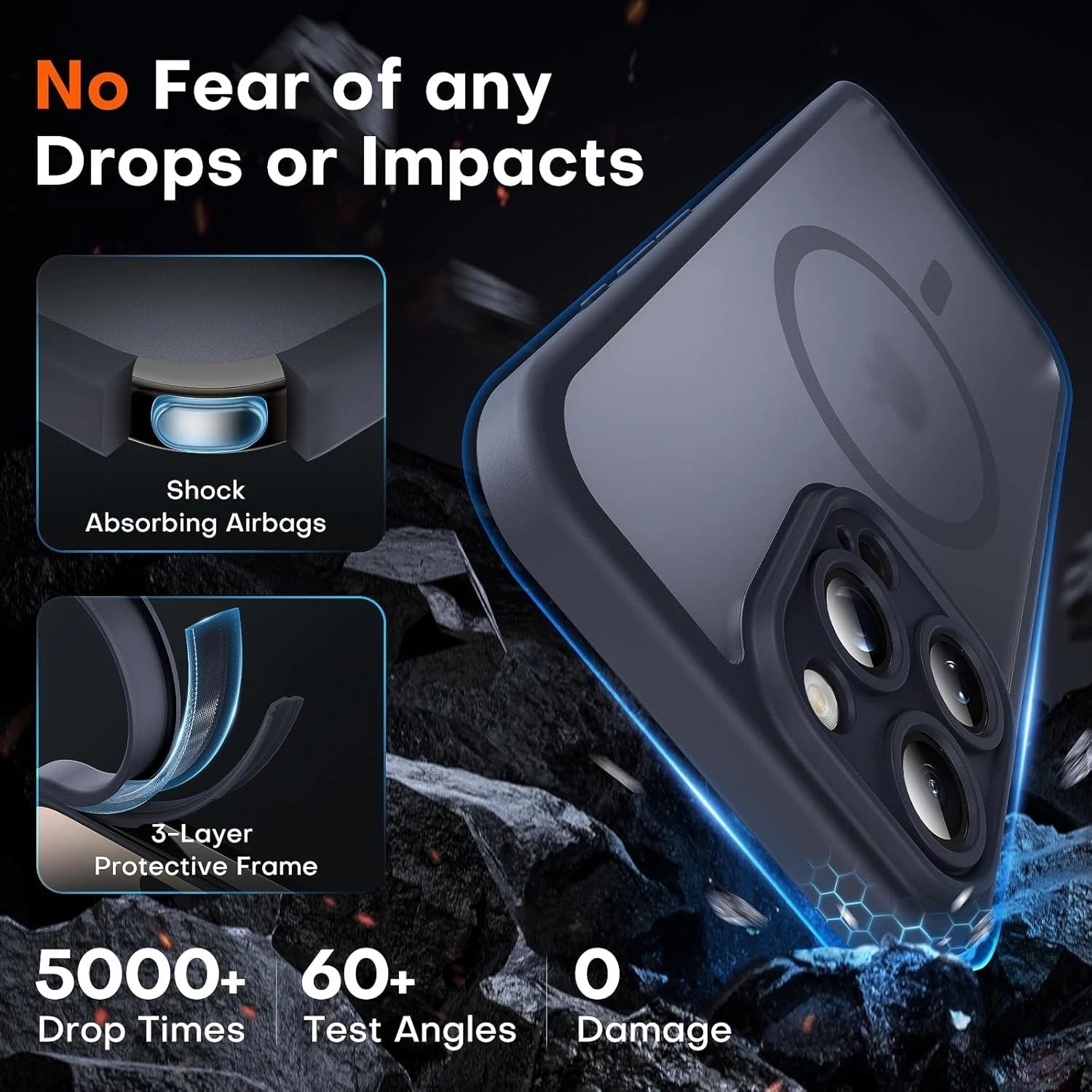 Shockproof Case For iPhone 16 15 14 Pro Max 13 12 11 Lens Cover+2 Tempered Glass
