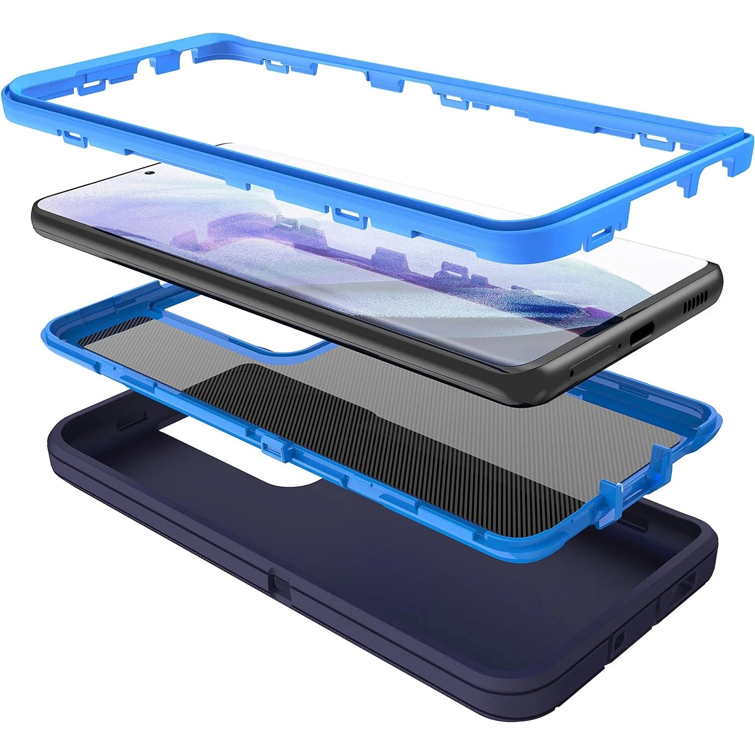 For Samsung Galaxy S25 Ultra S24 S23 S22 S20 FE Case Phone Cover + Screen Glass