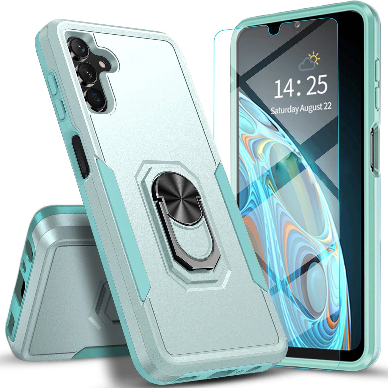 For Samsung Galaxy A16 A15 5G A14 A54 A03S A13 A32 A33 Case Phone Cover + Glass