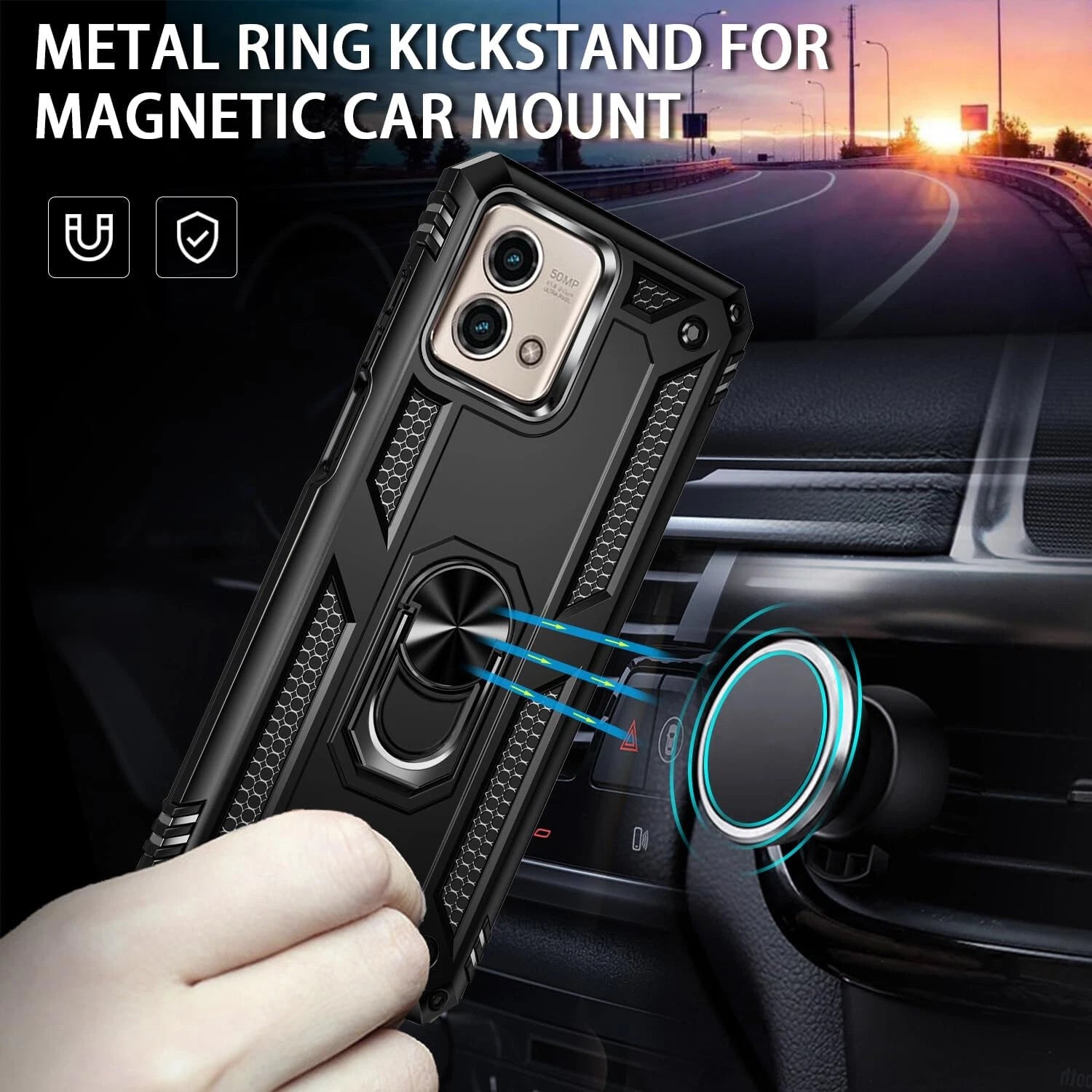 For Motorola Moto G 2025 Case/5G 2024/2023/2022 Phone Cover + Tempered Glass