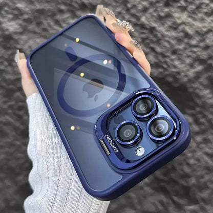 Camera Stand Mag Safe Case For iPhone 17 Pro Max 16 15 14 Plus 13 Lens Protector