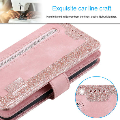 Zipper Leather Wallet Case For iPhone 16 15 17 Pro Max 14 13 12 11 Flip Cover