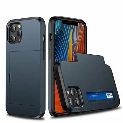 For iPhone 17 16 15 14 13 12 11 Pro Max Mini XR Case Cover Wallet Card Holder