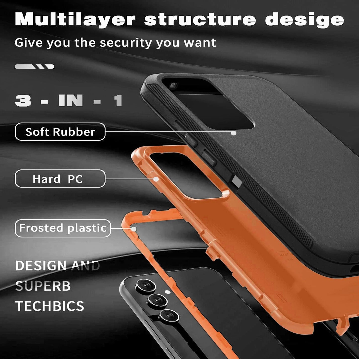 For Samsung Galaxy A17 5G Case A16 5G Phone Cover A15 A14 A03S A32 +Screen Glass