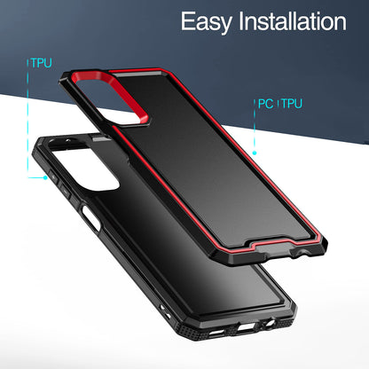 For Samsung Galaxy A16 A14 A15 A54 5G Phone Case PC+TPU Cover +Tempered Glass