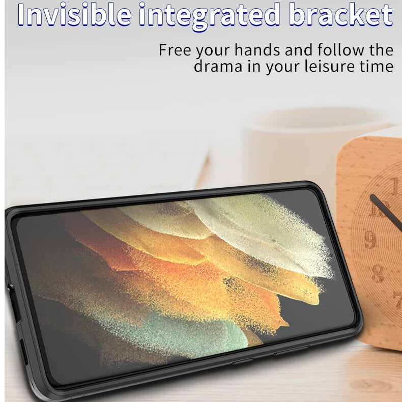 Shockproof Rubber Stand Hybrid Case Cover for Samsung S23 FE S25/S22+/S24 Ultra