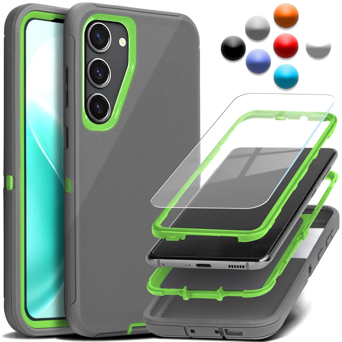 For Samsung Galaxy S25 S24 S23 S22 Ultra Shockproof Protective Rugged Case Cover