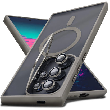 For Samsung Galaxy S25 Ultra S24 S23 S22 Kickstand Mag Safe Case+Lens Protector