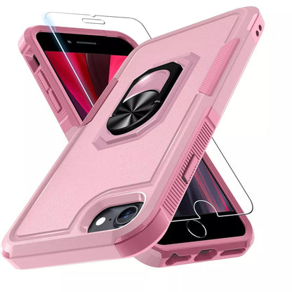 For iPhone 7 8 Plus SE 2nd 3rd Case Shockproof Phone Cover + Tempered Glass