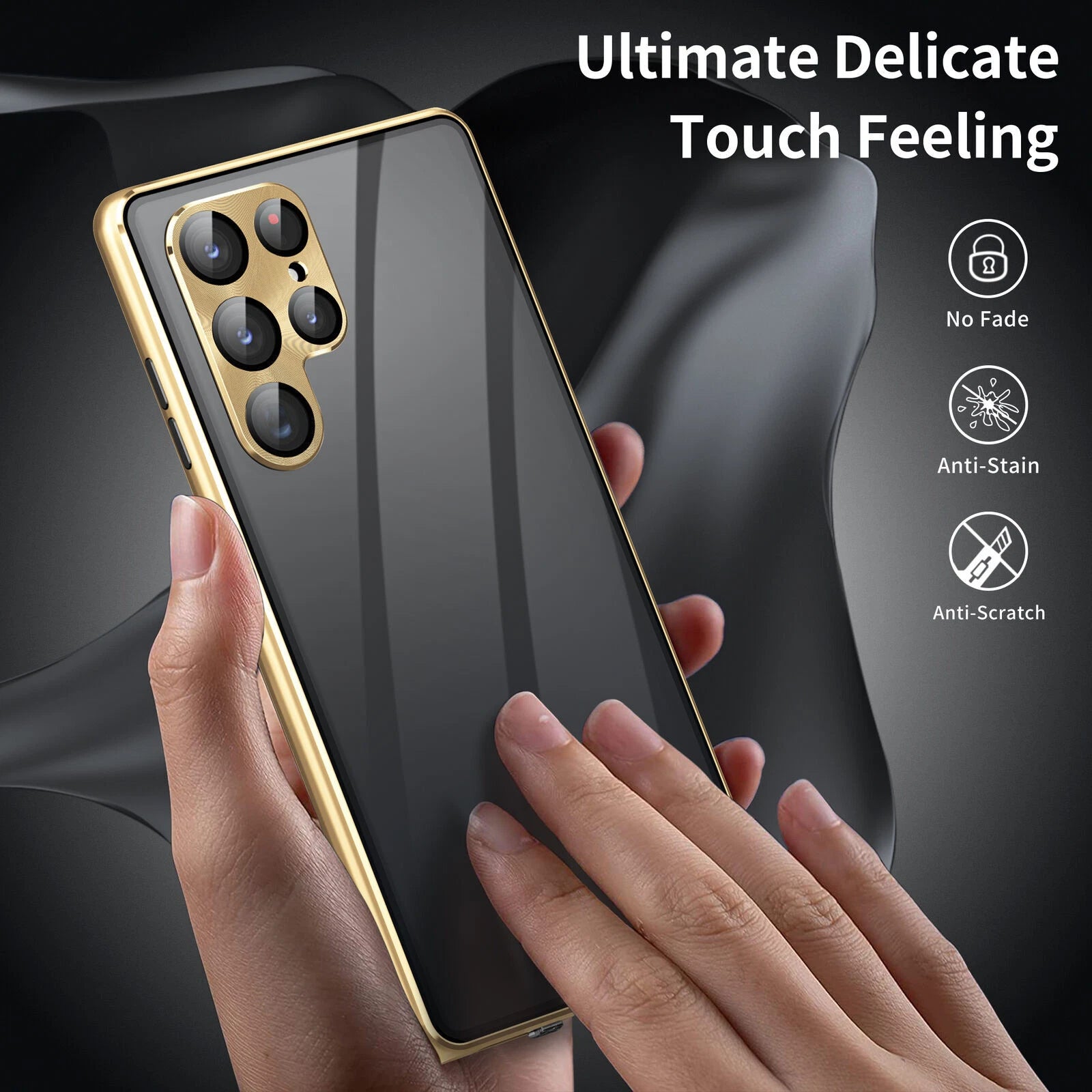 For Samsung Galaxy S25 Ultra S24+ S23 S22 S21 360�� Anti-Spy Magnetic Glass 