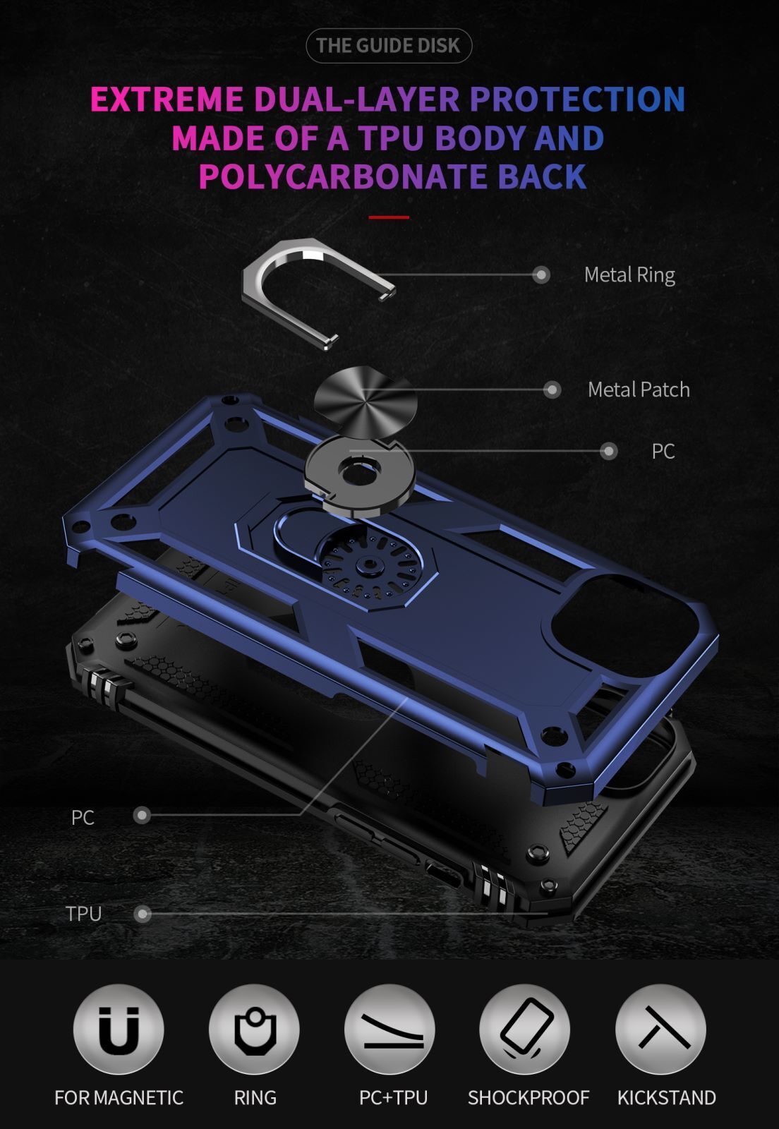 For iPhone 17 Pro Max Case 17 Pro 16 15 14 13 12 11 Phone Cover + Tempered Glass