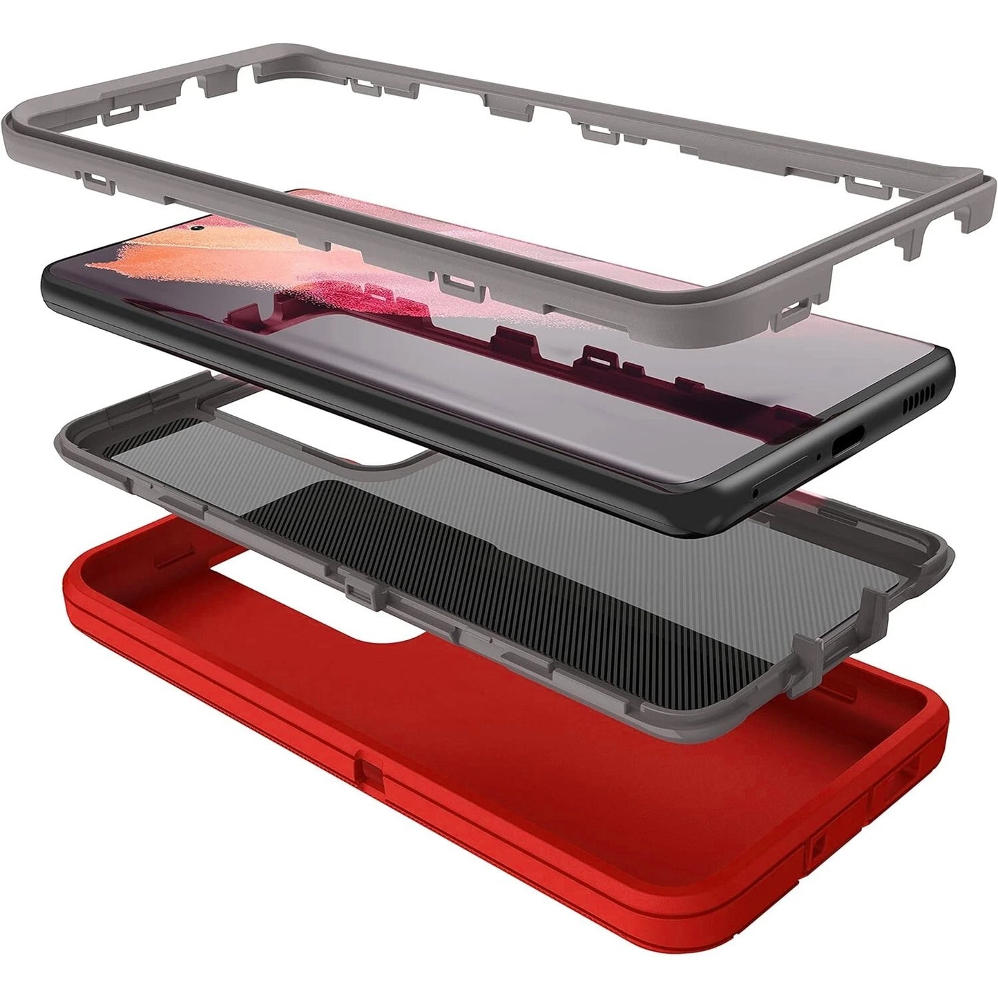 For Samsung Galaxy S25 Ultra Case S24 S23 Plus S22 S21 S20 FE Phone Cover +Glass