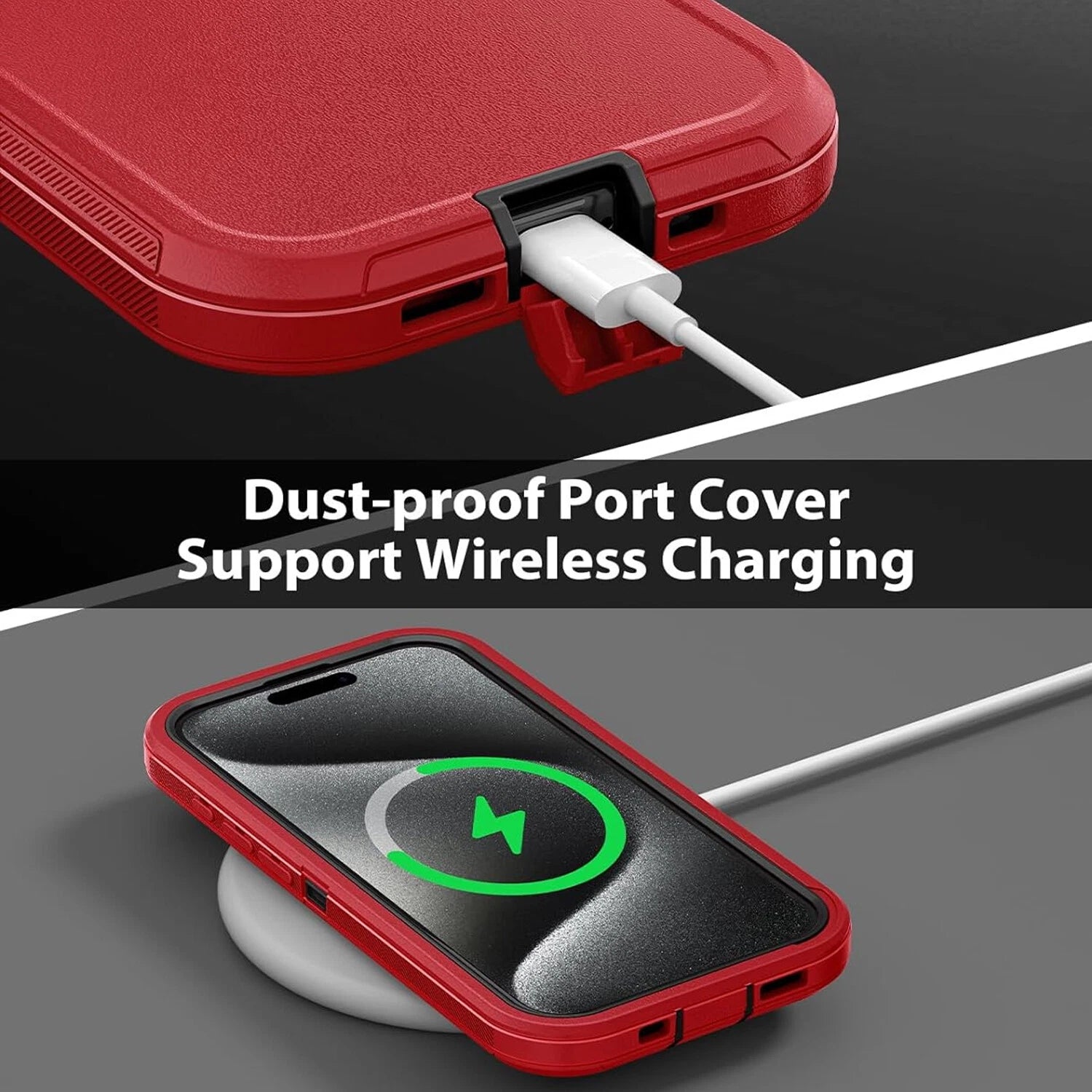 For iPhone 16 Pro Max Case 15/14/13/11 Phone Cover Shockproof + Screen Protector