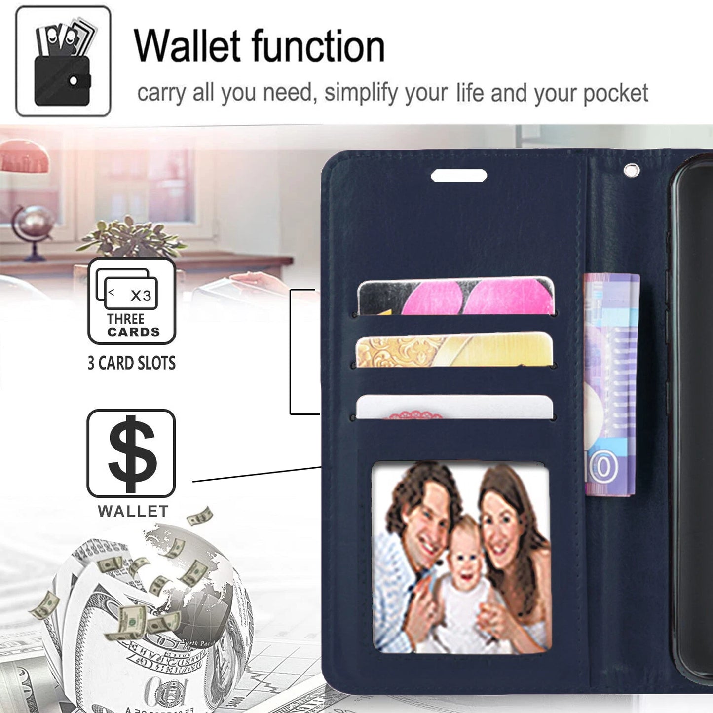 For Samsung Galaxy A16 5G A15 A14 A54 A03S A13 Case Phone Cover + Tempered Glass