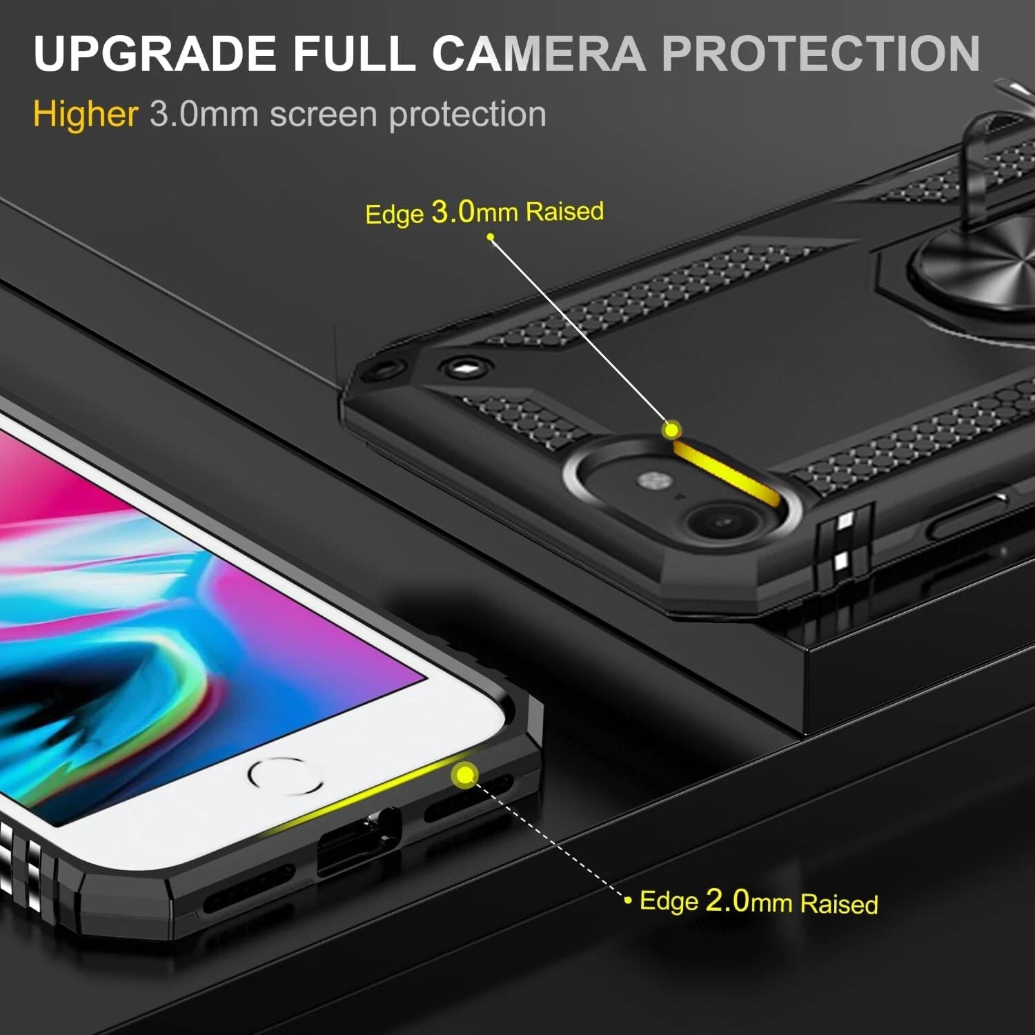 For iPhone SE Case /8/7/Plus/6S/SE 2020/Phone Cover Shockproof + Tempered Glass