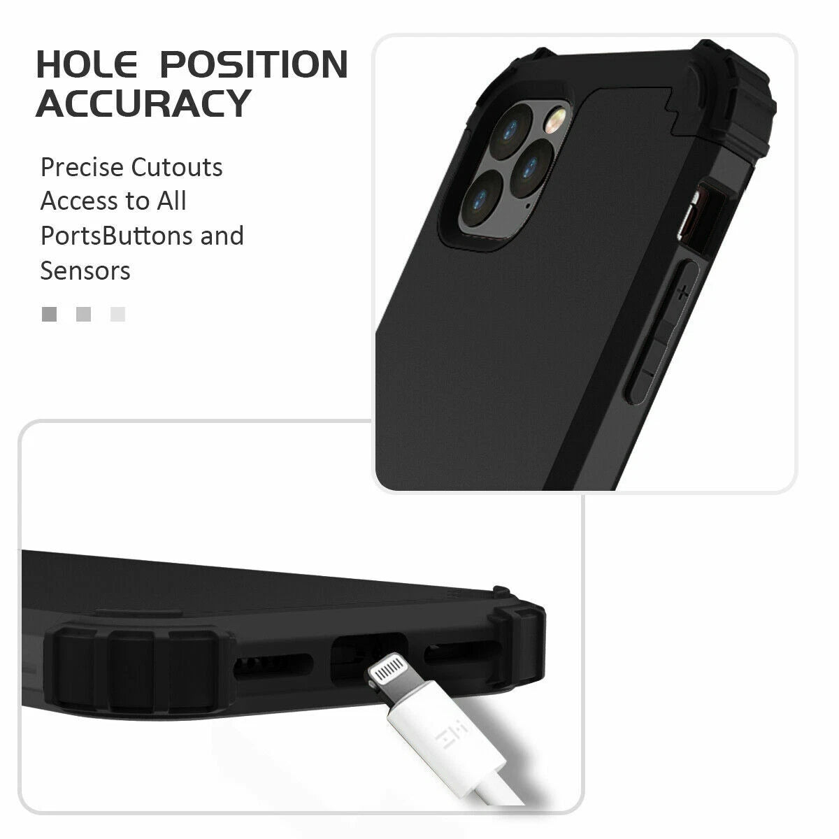 For iPhone 16e 16 17 Pro Max 15 14 13 12 11 Shockproof Rubber Hybrid Armor Case