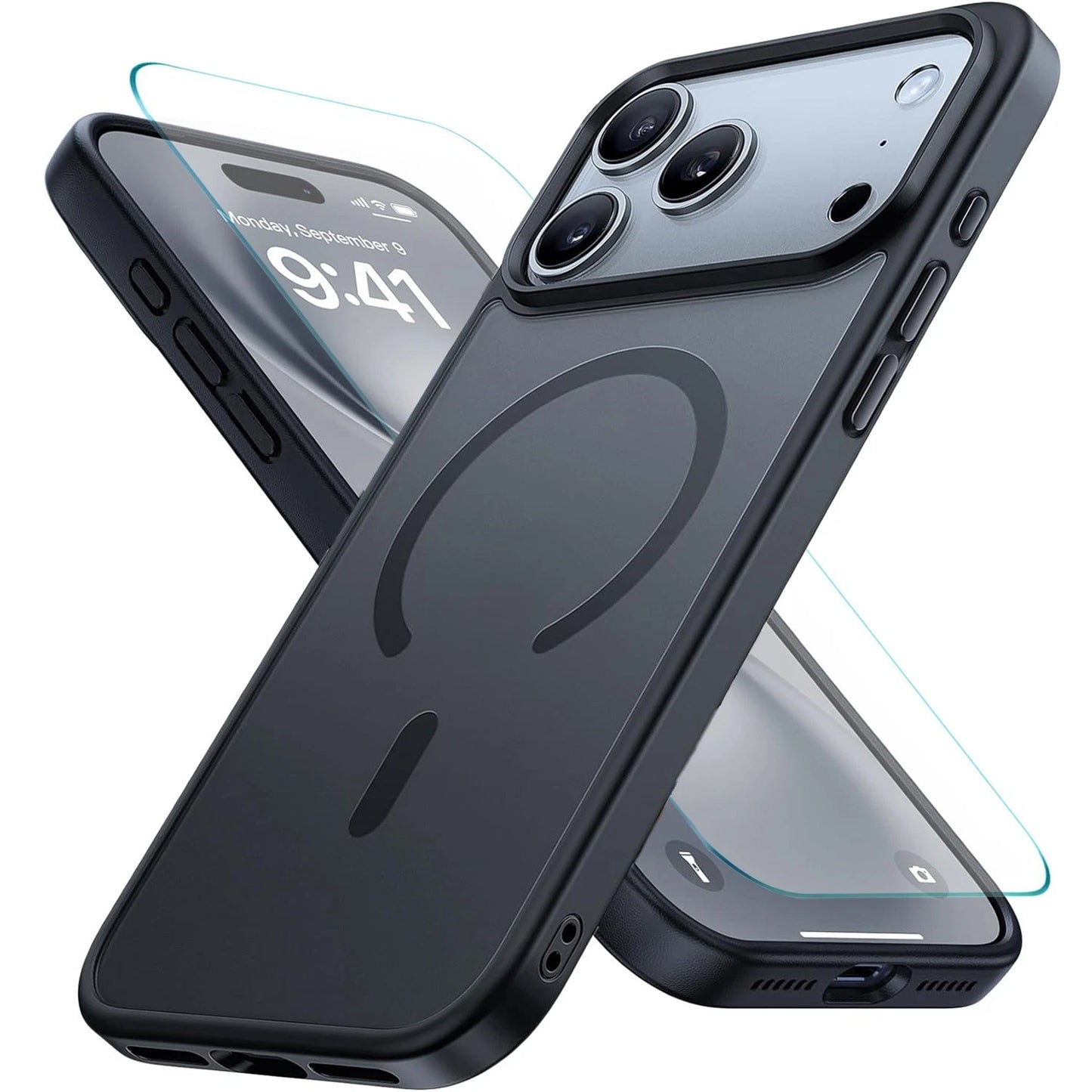 For iPhone 17 Pro Max Case 17 Pro Phone Cover 16 Shockproof +Tempered Glass