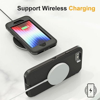 For iPhone SE Case /8/7 Plus/6S Phone Cover Shockproof Heavy Duty + Screen Glass