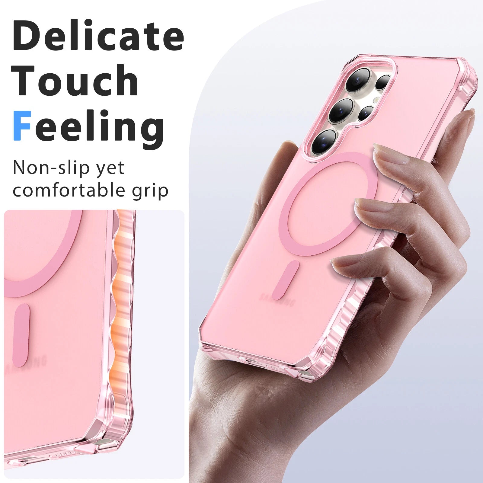 For Samsung Galaxy S25 Ultra S24+ Shockproof Matte TPU+PC Case Mag Safe Cover