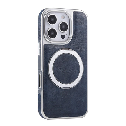 For iPhone 17 Pro Max 16 15 14 13 Shockproof PU Leather Magnetic Ring Stand Case