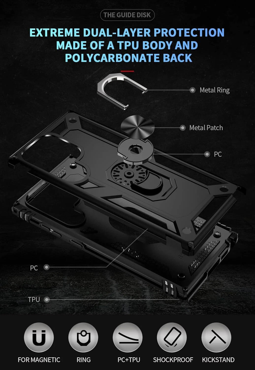 For Samsung Galaxy S25 Ultra S24 S23 FE S22 S21 S20 Case Phone Cover /W Screen