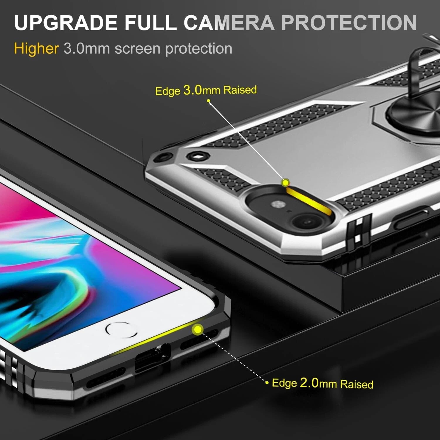 For iPhone SE Case /8/7/Plus/6S/SE 2020/Phone Cover Shockproof + Tempered Glass