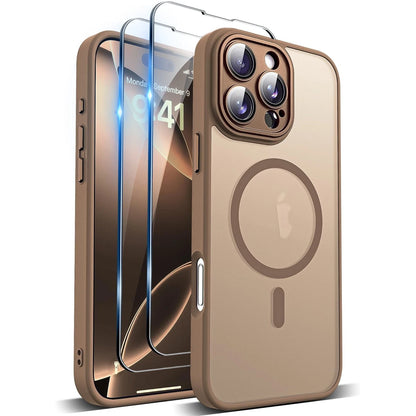 Shockproof Case For iPhone 16 15 14 Pro Max 13 12 11 Lens Cover+2 Tempered Glass
