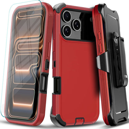 For iPhone 17 Pro Max Case /17 Pro/16 Phone Cover Fit OtterBox + Tempered Glass