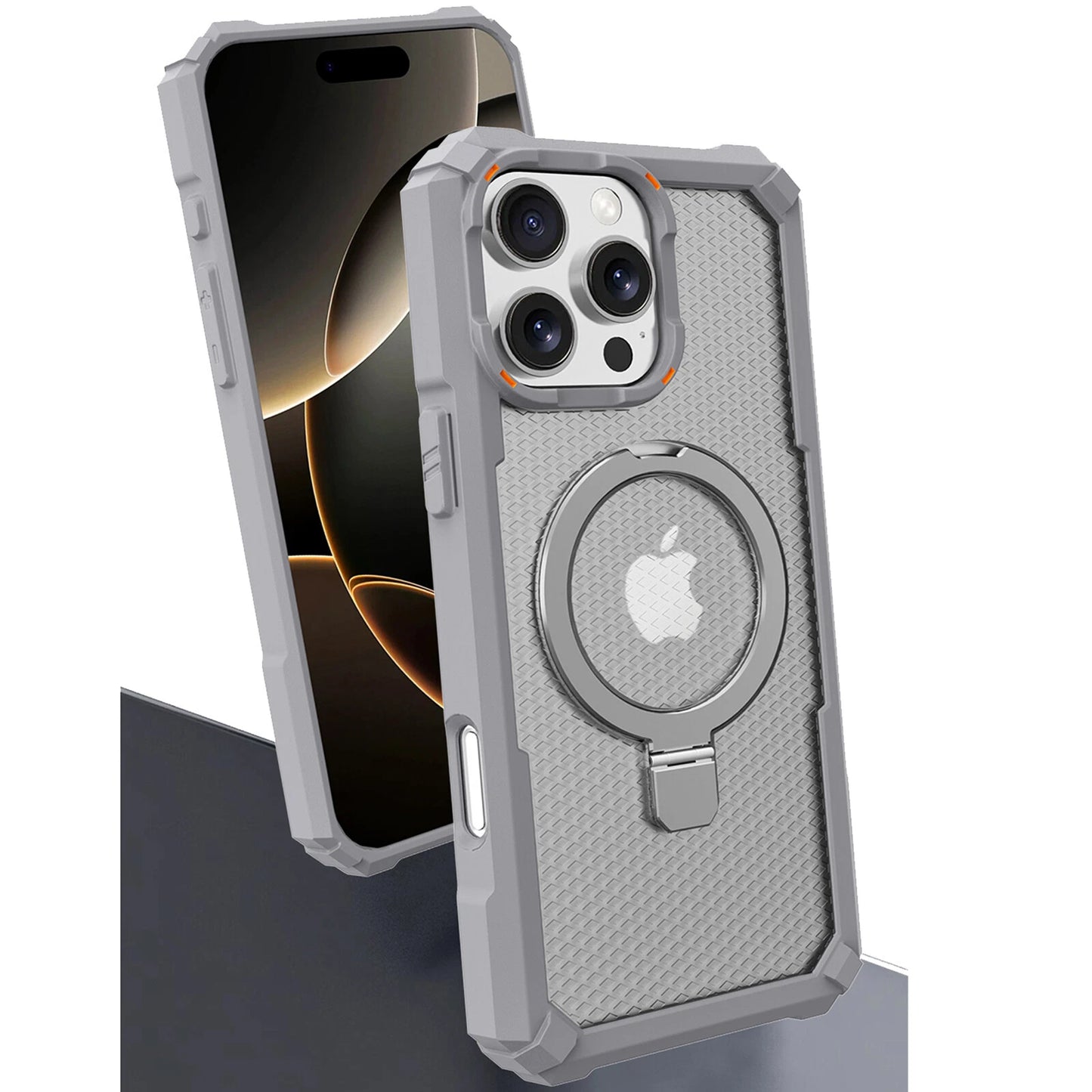 Mag Safe Case for iPhone 17 16 Pro Max 15 14 13 12 11 Shockproof Ring Stand