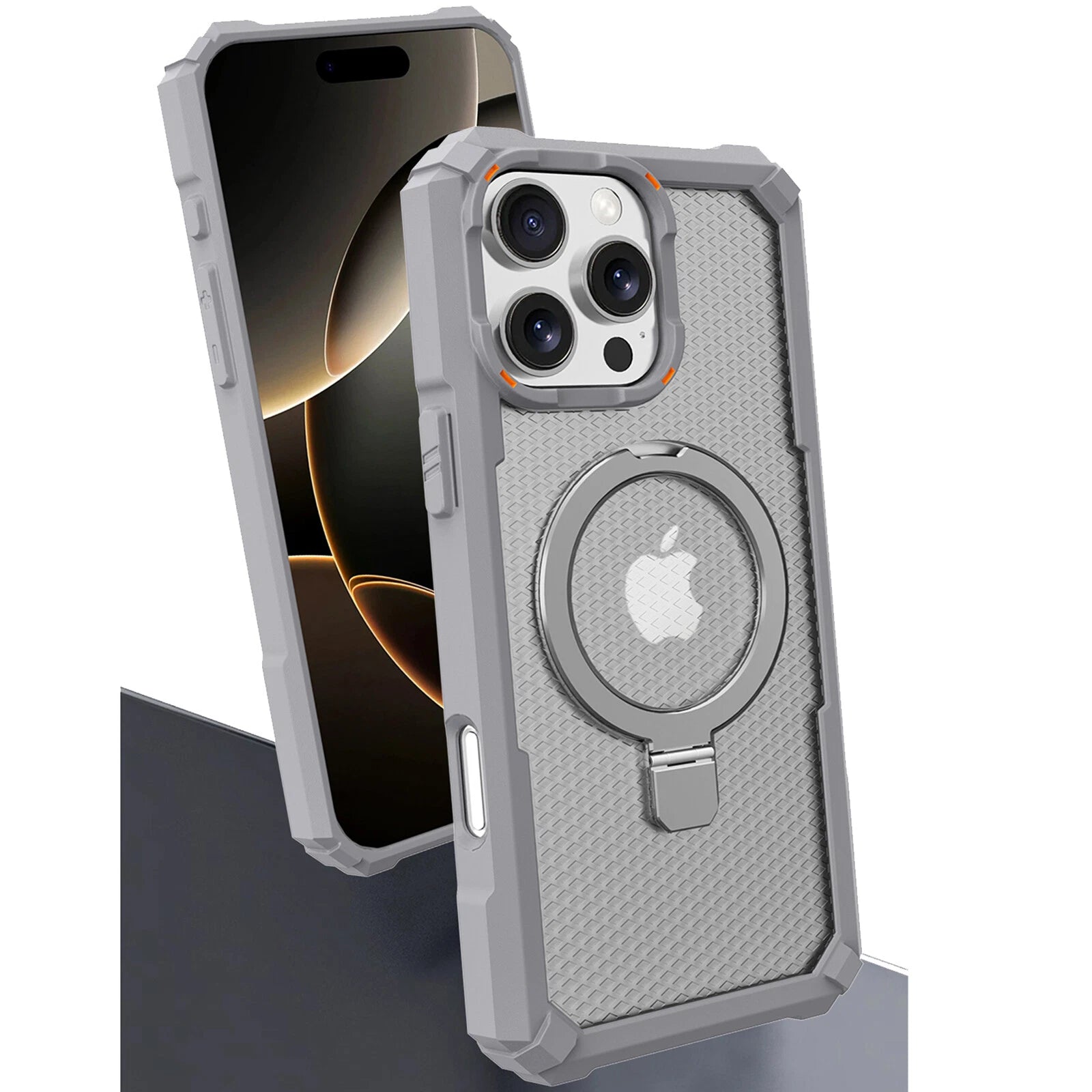 Mag Safe Case for iPhone 17 16 Pro Max 15 14 13 12 11 Shockproof Ring Stand