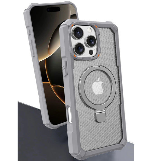Mag Safe Case for iPhone 17 16 Pro Max 15 14 13 12 11 Shockproof Ring Stand