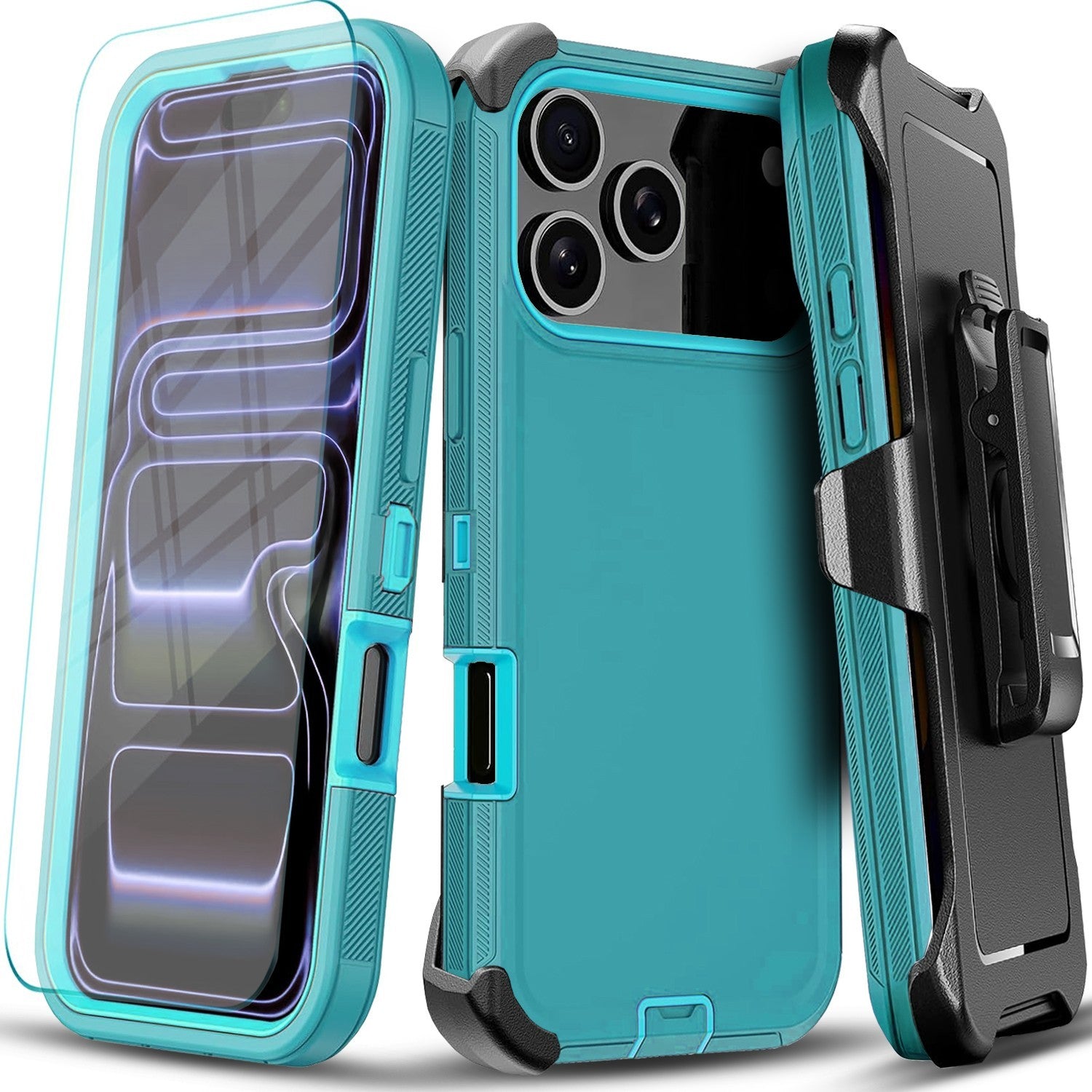 For iPhone 17 Pro Max Case /17 Pro/16 Phone Cover Fit OtterBox + Tempered Glass