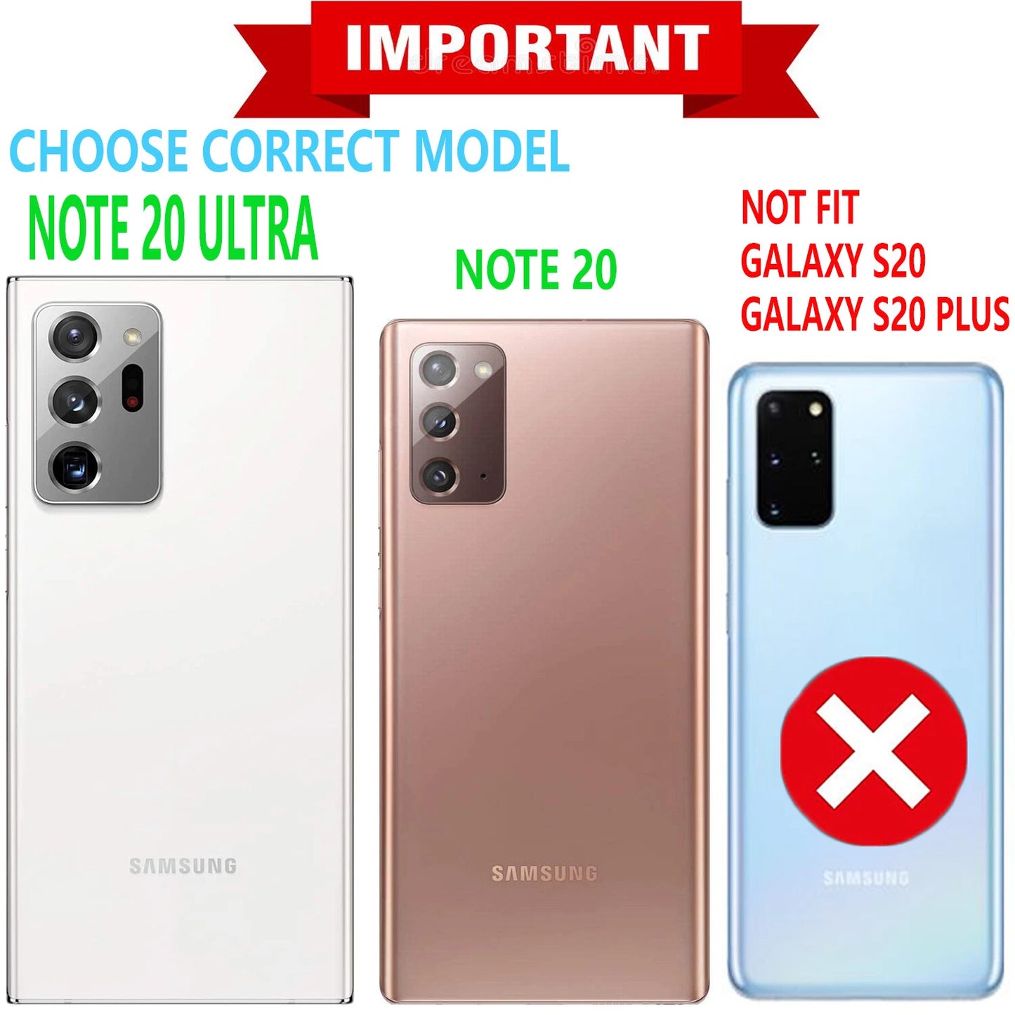 For Samsung Galaxy Note 20 Ultra Case /Note 10 Plus Phone Cover + Tempered Glass