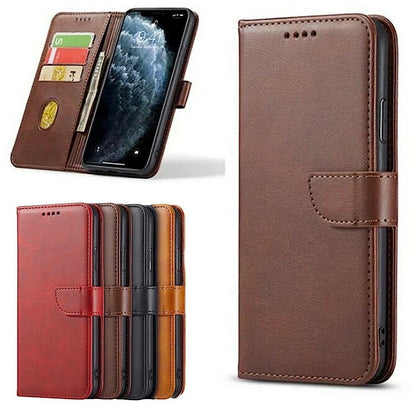 Leather Magnetic Flip Wallet Case For iPhone 17 16 15 14 Plus 13 12 Pro Max Air