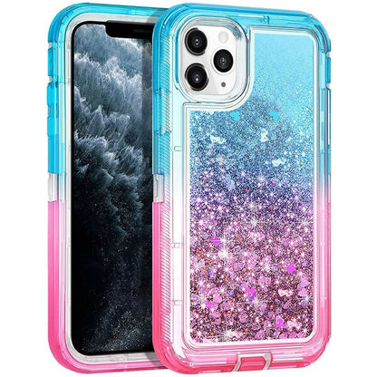 Shockproof Case For iPhone 16 15 14 13 12 11 Pro Max Liquid Glitter Cover