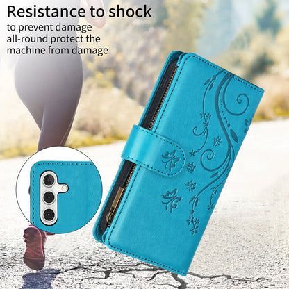 Leather Zipper Wallet Phone Case For Samsung Galaxy S25 S24 Ultra S23 S22 S21 FE