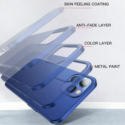 For iPhone 16 15 14 17 Pro Max 13 12 Slim Matte Hard Ultra-thin Phone Case Cover
