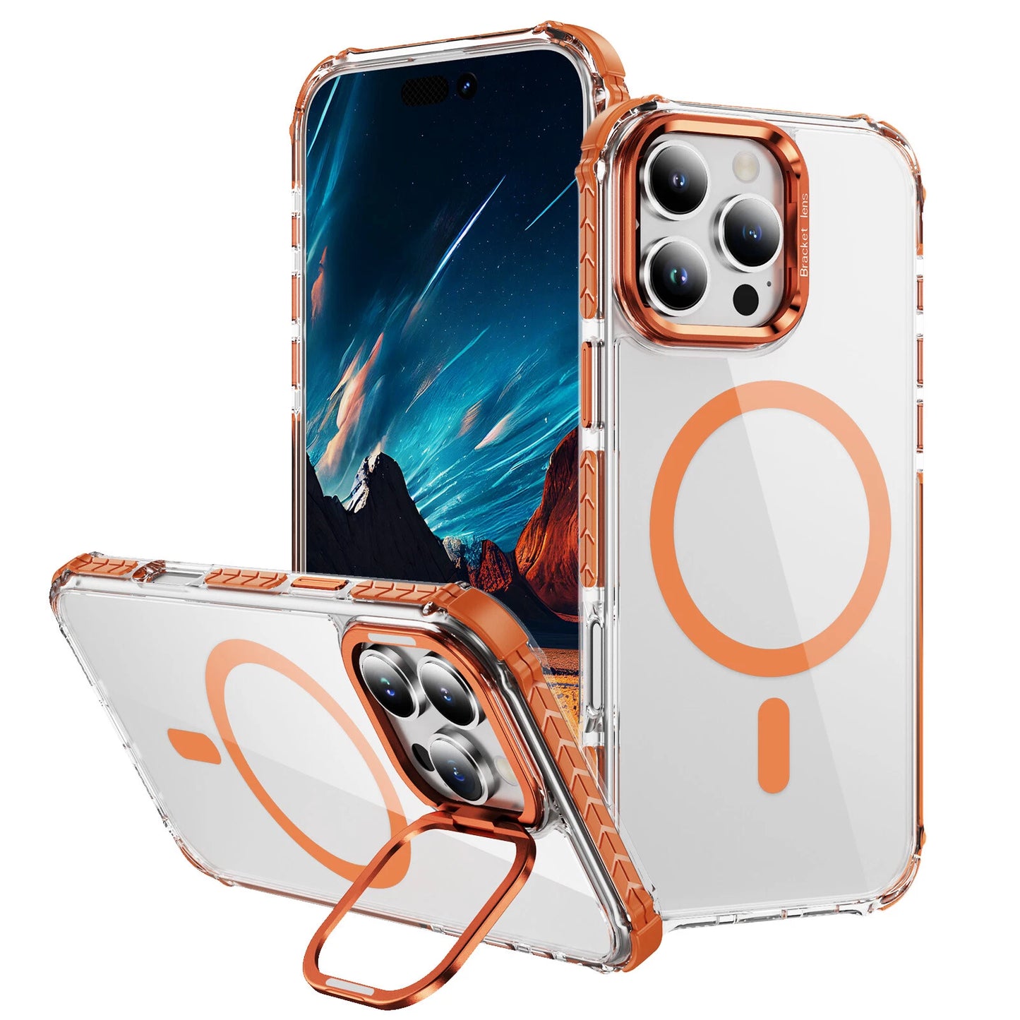 Shockproof Camera Stand Mag Safe Case For iPhone 17 16 15 14 Plus 13 12 Pro Max