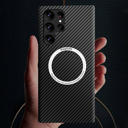 For Samsung Galaxy S25 Ultra S24 S23S22 MagSafe Case Magnetic Carbon Fiber Cover